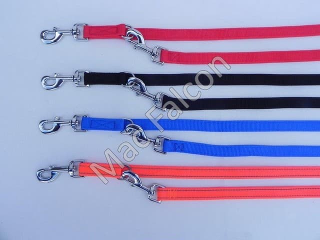 Hunting dogs training leashes 20 mm wide and 250 cm long 3-position adjustable