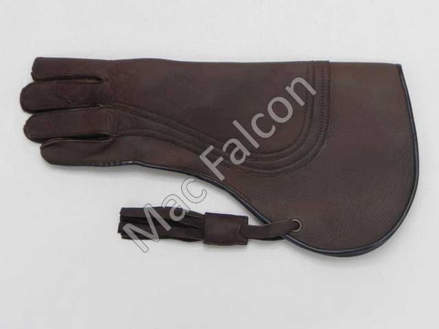Mac Falcon - Lederen valkerij handschoen 3 lagen en 38 cm lang