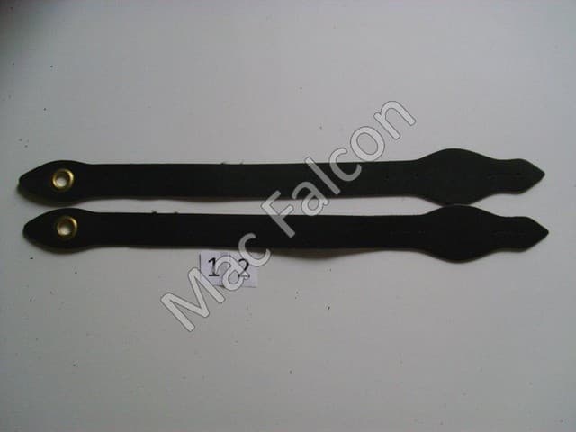 Complete set of cow leather traditional straps with rings