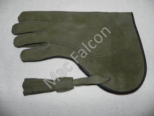 Hirsch - Leder Falknerei Handschuh 2 Schichten und 30 cm lang