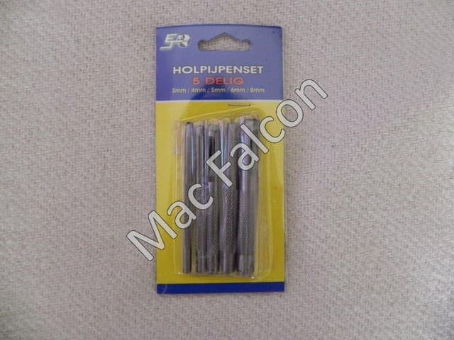 Set of punches, 3-8 mm, 5 pieces