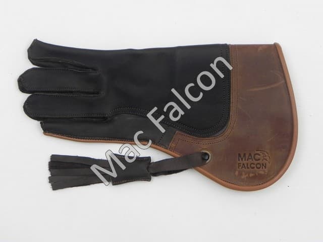 M-Line - Lederen valkerij handschoen 2 lagen en 30 cm lang