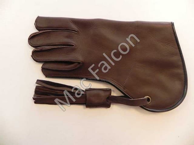 Mac Falcon - Lederen valkerij handschoen 1 laag en 25 cm lang