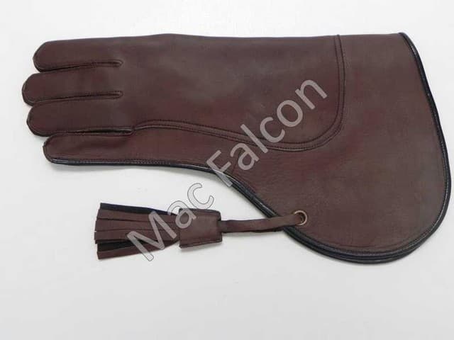 Mac Falcon - Leder Falknerei Handschuh 2 Schichten und 35 cm lang