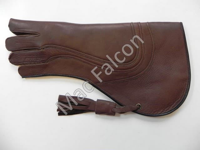 Mac Falcon - Lederen valkerij handschoen 4 lagen en 40 cm lang