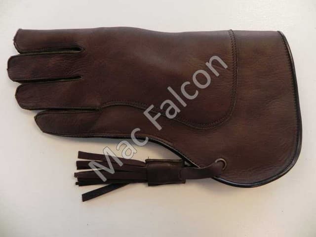 Mac Falcon - Lederen valkerij handschoen 2 lagen en 30 cm lang
