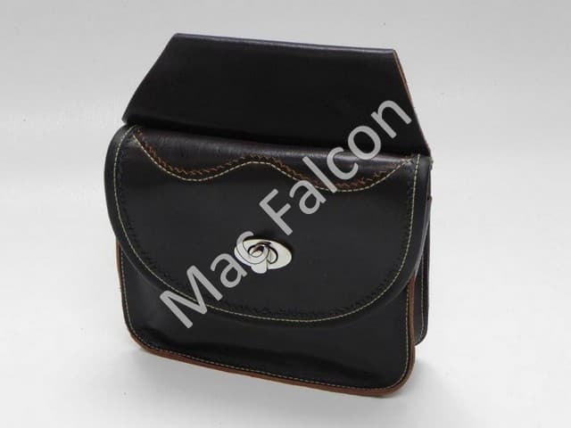 Nero 2, small falconry food belt bag, dark brown grain leather