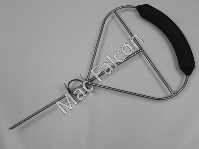 No.5 Rotating Eagle stainless steel perch from the ground plate 75 cm high and rubber thickness 8 cm and 50 cm long