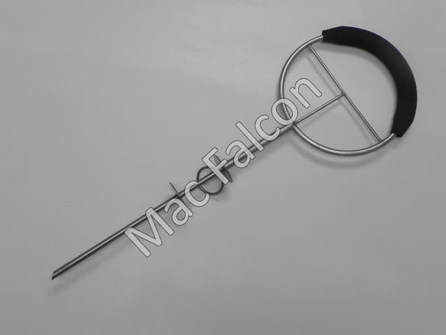 No.2 Rotating stainless steel buzzard perch 54.5 cm high and rubber thickness  3,7 cm and 33 cm long