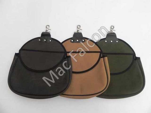 Nubuck leather falconers waistbag single