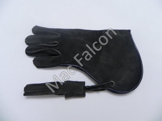 Nubuk - Leder Falknerei Handschuh 1 Schicht und 25 cm lang - olivgrün
