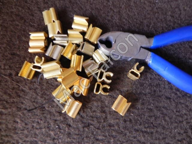 Standaard maat Tail mount clips 7 stuks kleur goud 
