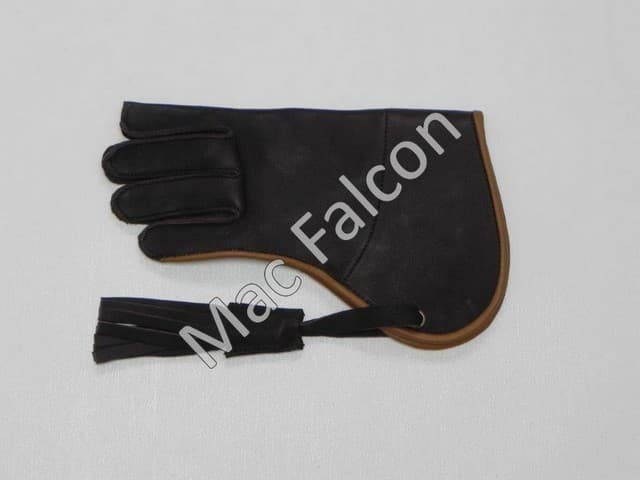 Topline - Lederen valkerij handschoen 1 laag en 25 cm lang