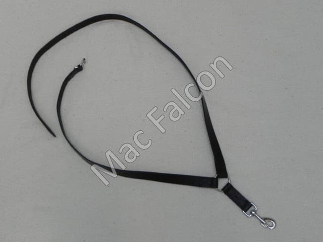 Adjustable black leather shoulder strap for falconers hunting bags
